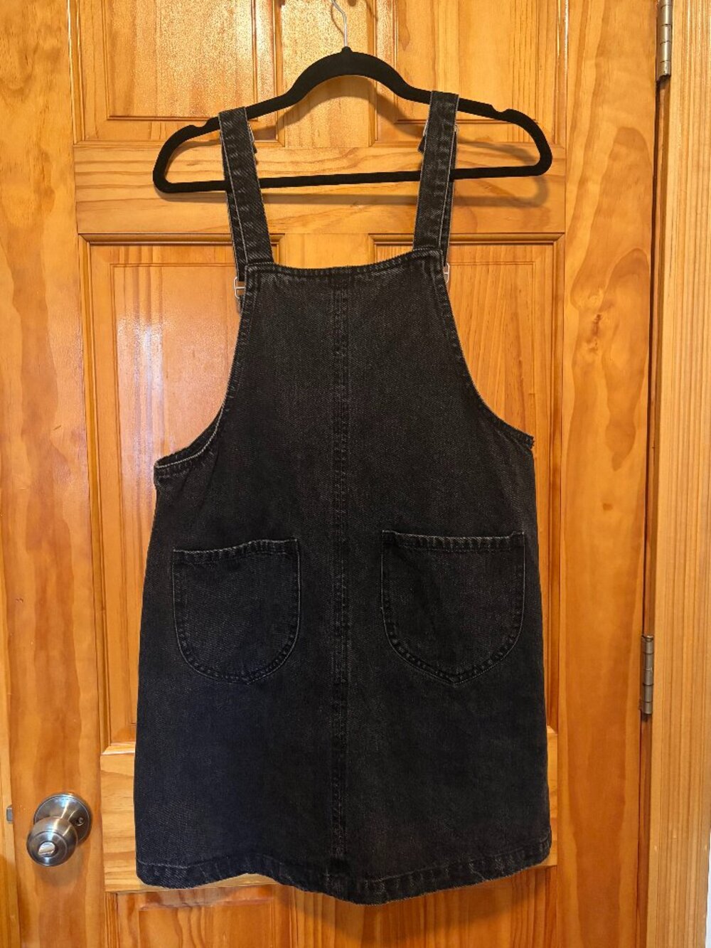Frank & Oak Black Denim Dress Large EUC